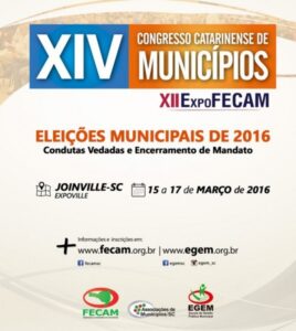 Read more about the article Eleições Municipais de 2016 será o tema do XIV Congresso Catarinense de Municípios