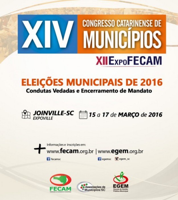 You are currently viewing Eleições Municipais de 2016 será o tema do XIV Congresso Catarinense de Municípios