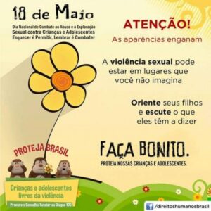 Read more about the article Dia Nacional de Combate ao Abuso e à Exploração Sexual de Crianças e Adolescentes