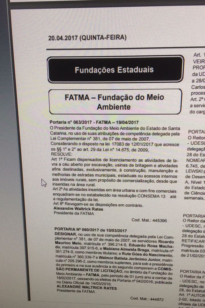 You are currently viewing FATMA atende municípios e dispensa licenciamento de atividades de lavra a céu aberto