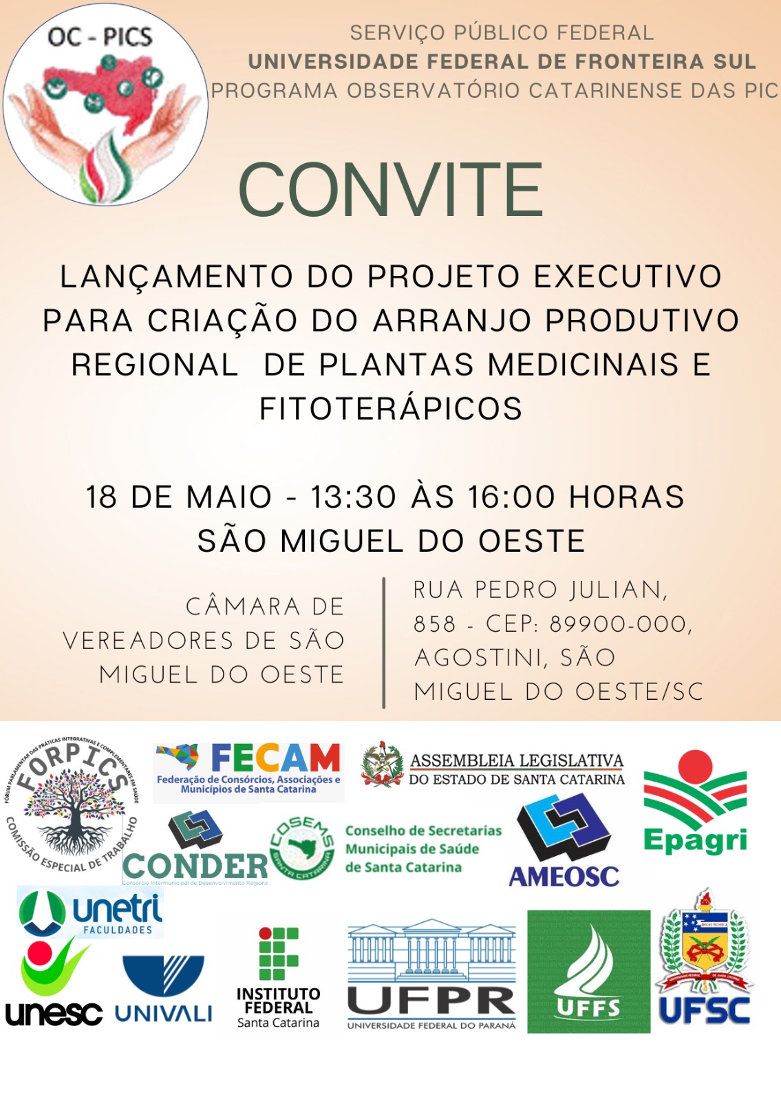 Read more about the article Seminário lançará projeto regional de criação do arranjo produtivo de plantas medicinais e fitoterápicas